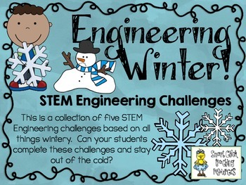 Preview of Winter STEM ~ STEM Engineering Challenges Pack ~ Set of Five!