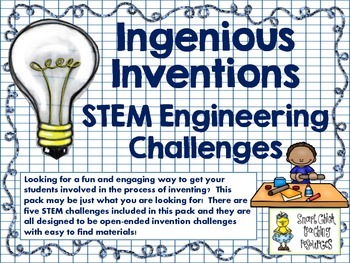Preview of STEM Engineering Challenges Pack ~ Ingenious Inventions~ Set of Five!