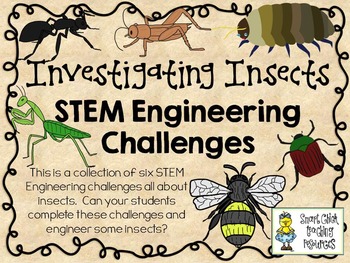 Preview of STEM Engineering Challenges Pack ~ Investigating Insects~ Set of Six!