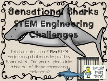 Preview of STEM Engineering Challenges Pack ~ Sensational Sharks ~ Set of Five!