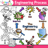 STEM Engineering Design Process Clipart: 6-Step Science Cl