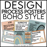STEM Engineering Design Process Posters Boho-Style