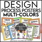 STEM Engineering Design Process Posters Multi-Colors