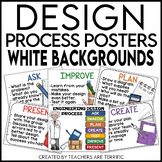 STEM Engineering Design Process Posters featuring White Ba