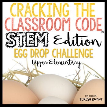 Preview of STEM Escape Room Egg Drop Easter Cracking the Classroom Code® Upper Elementary