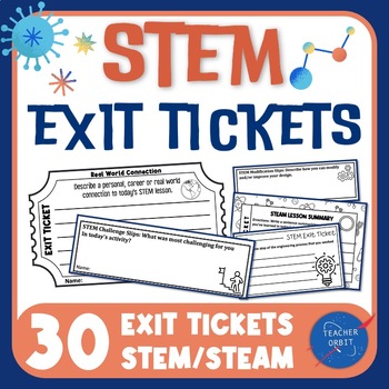 Preview of STEM Exit Tickets | STEAM Formative Lesson Assessment Monitor Understanding