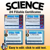 SCIENCE and STEM Fair Certificates