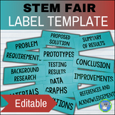 STEM Fair Project Board Title and Label Template | Editable