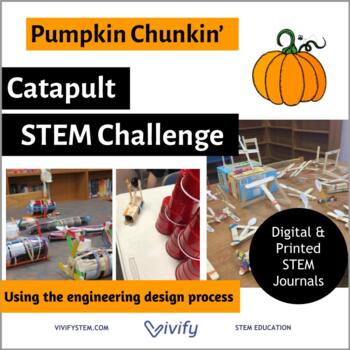 Preview of STEM Fall Pumpkin Catapult - Math & Engineering Activity