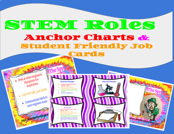 Preview of STEM Group Roles: Anchor Charts, Power Point & Student Friendly Job Cards