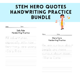 STEM Hero Quotes Handwriting Practice