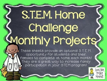 Preview of STEM Home Challenges for Every Month - Vol. 1 ~ 14 Project Sheets for the Year!