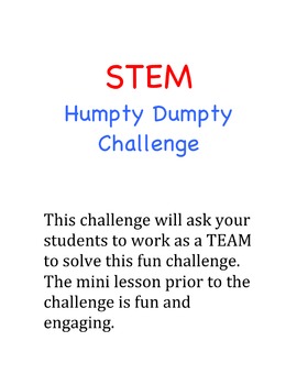 Preview of STEM Humpty Dumpty Challenge