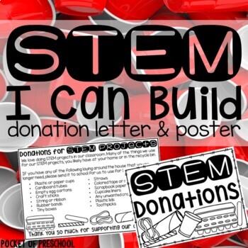 Preview of STEM I Can Build®️ - Donation Letters and Sign