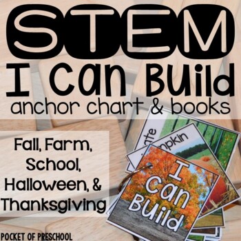 Preview of STEM I Can Build® - School, Apple, Fall, Farm, Halloween, & Thanksgiving Edition