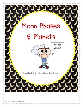 Preview of STEM: Inquiry based Moon Phases & Planets: Vocab*Games*Labs*Study Guide & Test