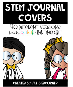 Preview of STEM Journal Covers!!!! 40 different versions-both color and line art