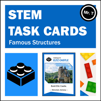 Preview of STEM - LEGO - 48 Task Cards - Famous Buildings, Structures, Landmarks