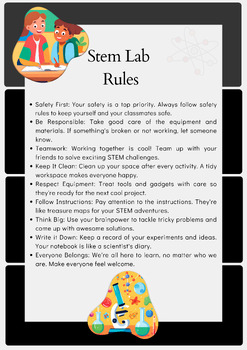 Preview of STEM Lab Rules Poster 4