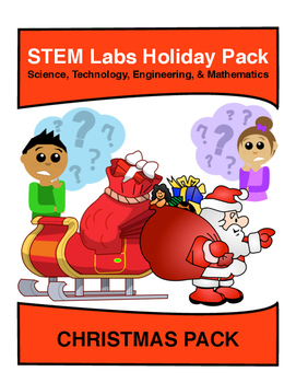 Preview of STEM Labs Pack - Christmas Winter Projects Pack of 10 Holiday-Themed Projects