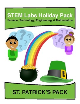 Preview of STEM Labs Pack - St Patricks Spring Projects Pack of 10 Holiday-Themed Projects