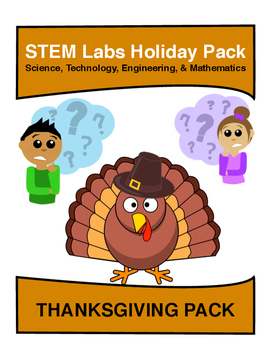 Preview of STEM Labs Pack - Thanksgiving Projects Pack of 10 Holiday-Themed Projects