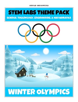 Preview of STEM Labs Pack - Winter Olympics Projects Pack of 10 Sports-Themed STEM Projects