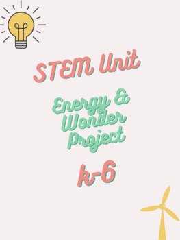 Preview of STEM Lessons Energy Wonder Project all grades inquiry scripted science
