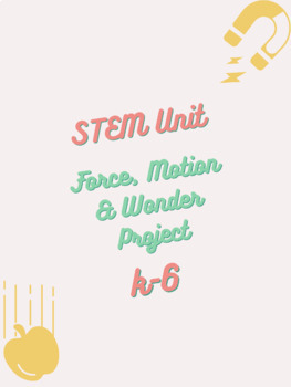 Preview of STEM Lessons Force Motion Wonder Project all grades inquiry scripted science
