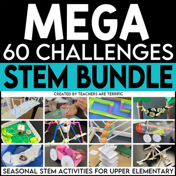 Preview of STEM CHALLENGES ENTIRE YEAR 60 Projects, Planning Guide, and Posters
