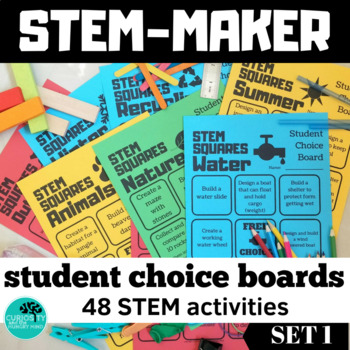 Preview of STEM Maker Space Choice Boards SET 1 