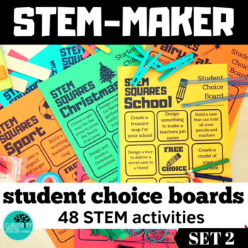 Preview of STEM MakerSpace Choice Boards SET 2