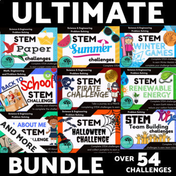 Preview of STEM Activities and Challenges Mega Bundle - All Year