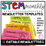 STEM Monthly Newsletter Templates