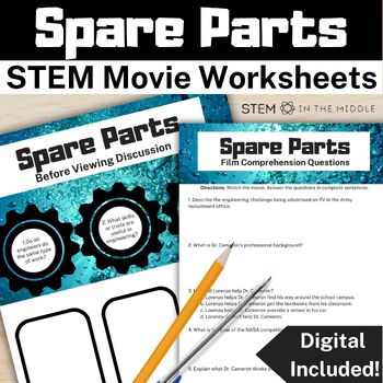 Preview of Spare Parts Movie Guide for Middle School STEM and Robotics - STEM Sub Plan