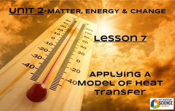 Preview of STEM/NGSS Lesson 7 Supplement HW--Applying A Model of Heat Transfer
