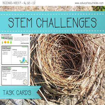 Preview of STEM Outdoor Challenge Cards