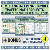 STEM PBL CIVIL ENGINEERING BUNDLE TRAFFIC MATH MEASUREMENT