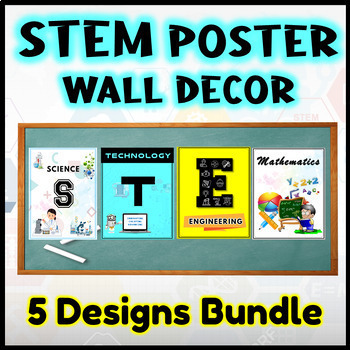 Preview of STEM POSTER  Wall Decor Bulletin Board Science Technology Engineering Math