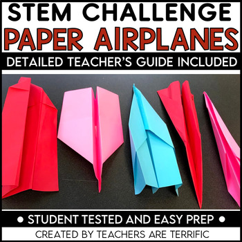 Preview of STEM Challenge Paper Airplanes Experiment Based Project Easy Prep