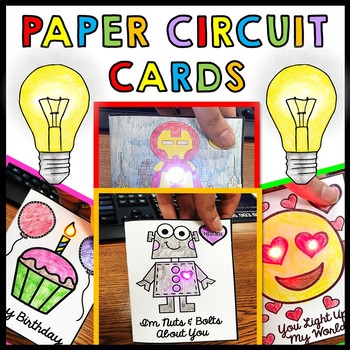 Preview of STEM - Paper Circuit Cards - Templates - Makerspace - Step by Step | BUNDLE