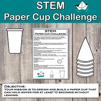Preview of STEM Paper Cup Engineering Challenge | Origami Cup 