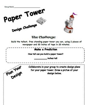 Preview of STEM: Paper Tower Design Challenge
