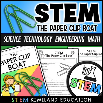 Preview of STEM Water Tension Paper Clip Boat a Science and Engineering Challenge