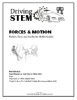 Preview of DRIVING STEM Pendulum Swing - Forces & Motion, Time, and Gravity