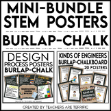 STEM Poster Mini Bundle in Burlap and Chalkboard