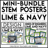 STEM Poster Mini Bundle in Lime and Navy
