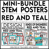 STEM Poster Mini Bundle in Red and Teal