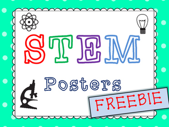 Preview of STEM Posters FREEBIE