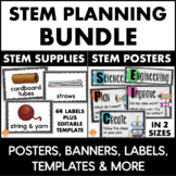 STEM STEAM Posters & Supply Labels Stem Classroom Decor Bu